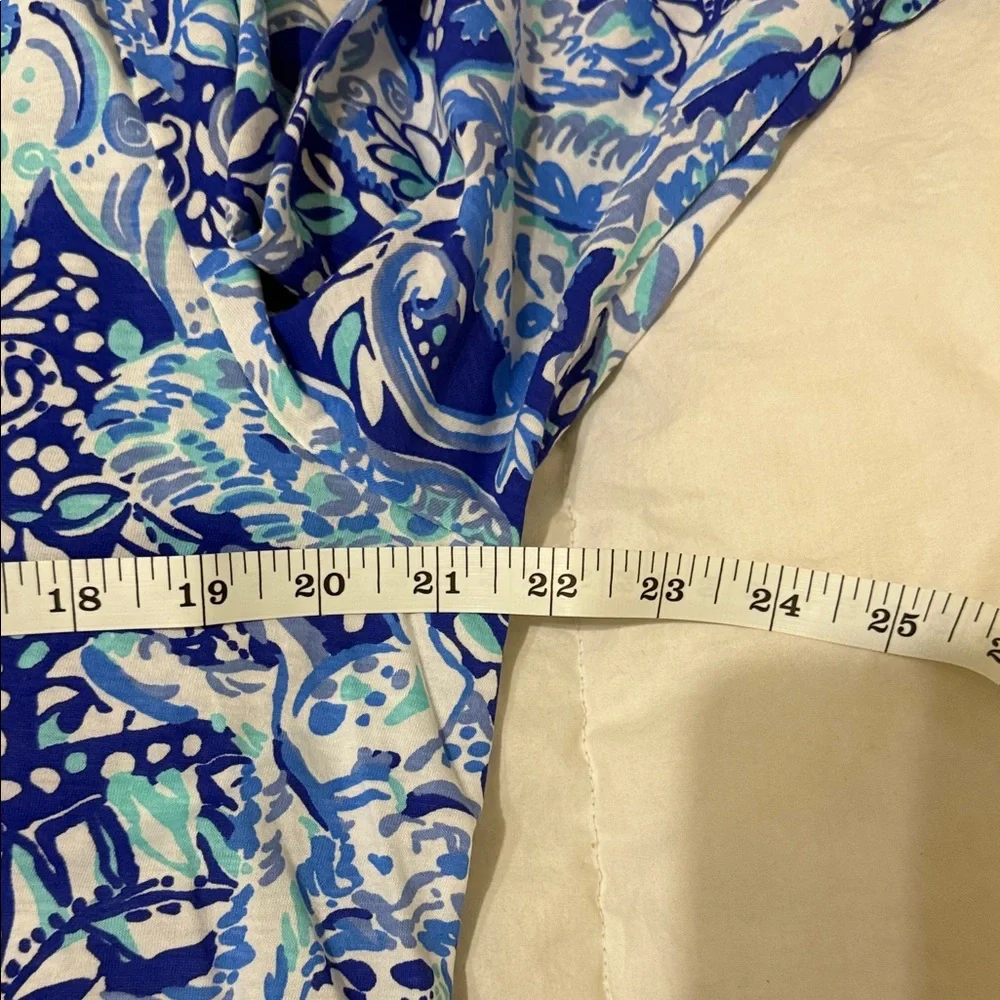 Lilly Pulitzer XL Blue & aqua Animal Print Tunic Top NEW Large 12 14 16 - Picture 9 of 11
